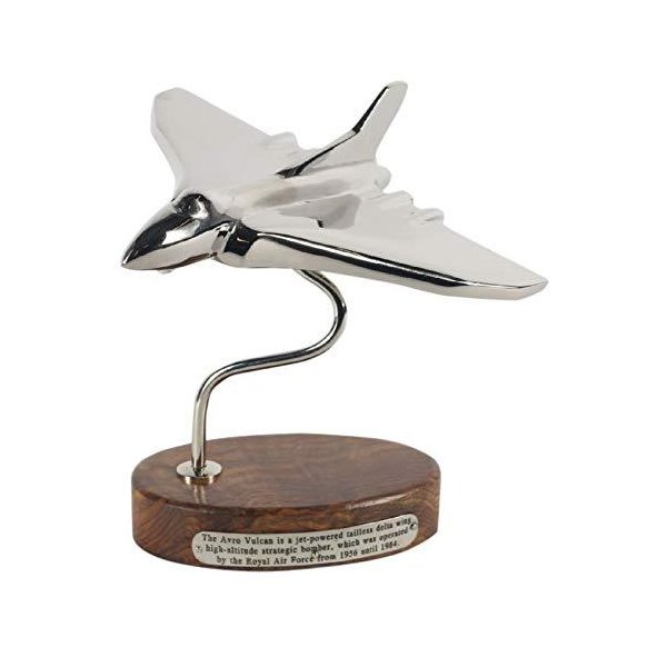 19cm Avro Vulcan Bomber Plane Hawker Siddeley Aircraft Model RAF Nickel Plated 並行輸入品
