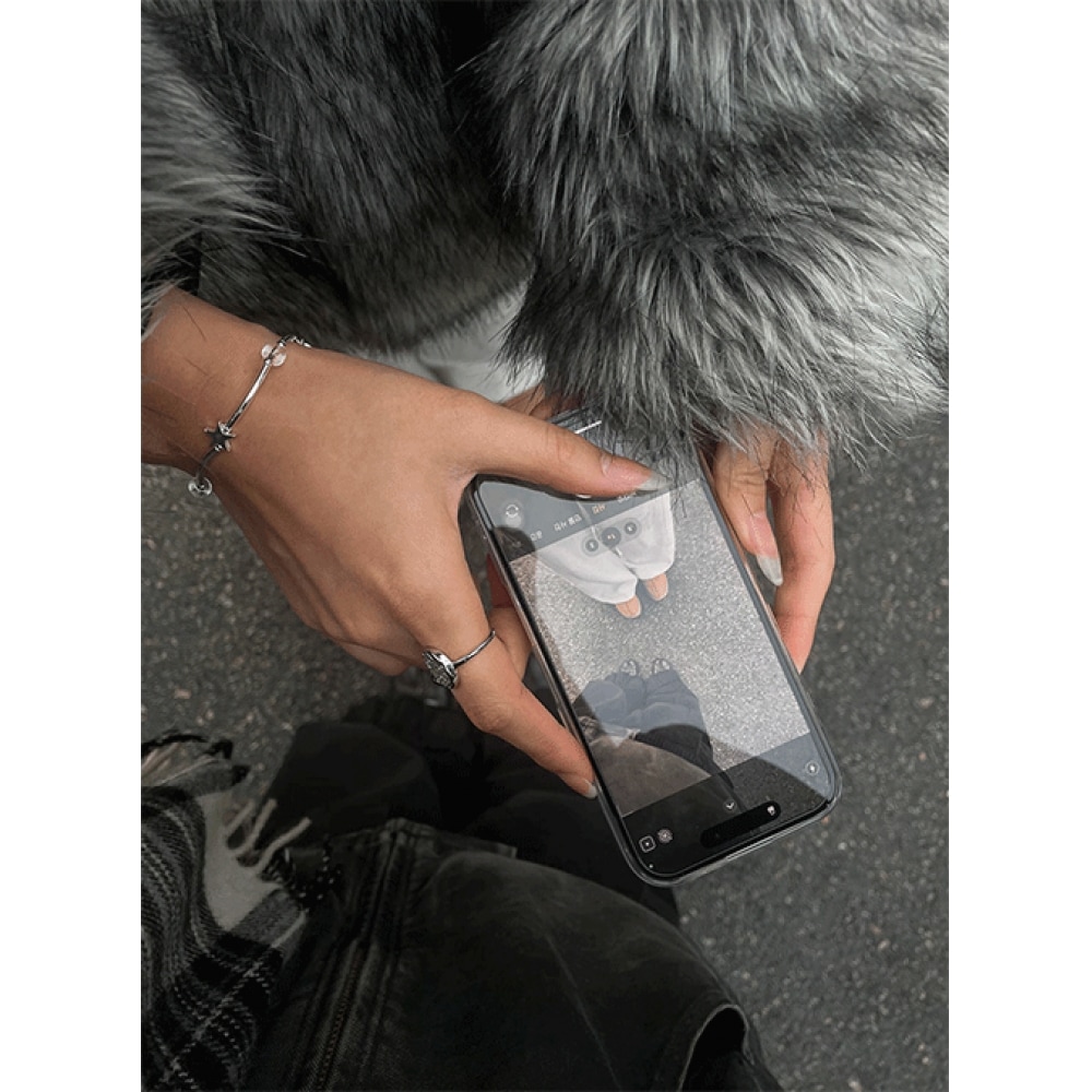 ブラックアップ (シルバー925) パーセルスターブレスレット