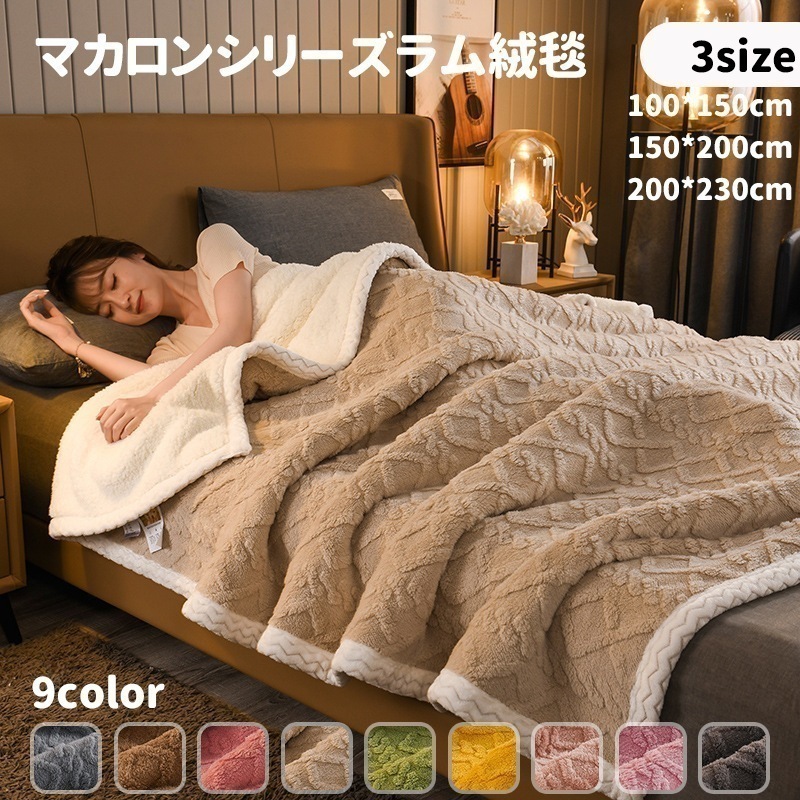 【即納】ブランケット 二人 毛布 ブランケット 抗菌防臭 シングル 寒さ対策 厚くする 柔らかい 暖かい 秋冬 裹起毛 AB両面ラム絨毯 韓国ins 秋冬の新作