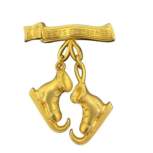 エルメス Hermes スケートシューズモチーフ ブローチ ブランド小物 レディース 【中古】