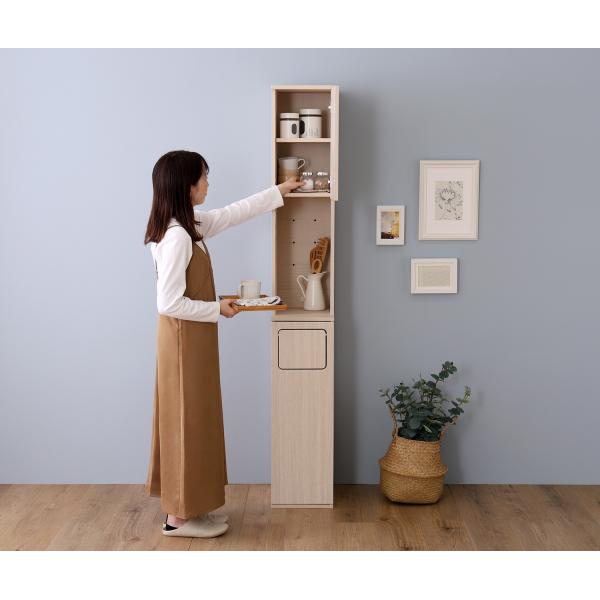 ラック 食器棚 レンジ台 キッチン収納 白 おしゃれ すき間 隙間 ナチュラルモダン カップボード ごみ箱 棚 ゴミ箱 スリム