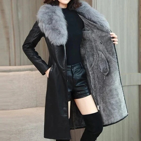 厚手 アウター コート レディース レザーコート PUコート ロングコート ボアコート きれ
