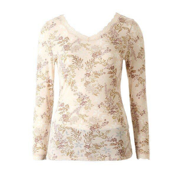 WLG2550C_バーンプリント9分袖インナー上