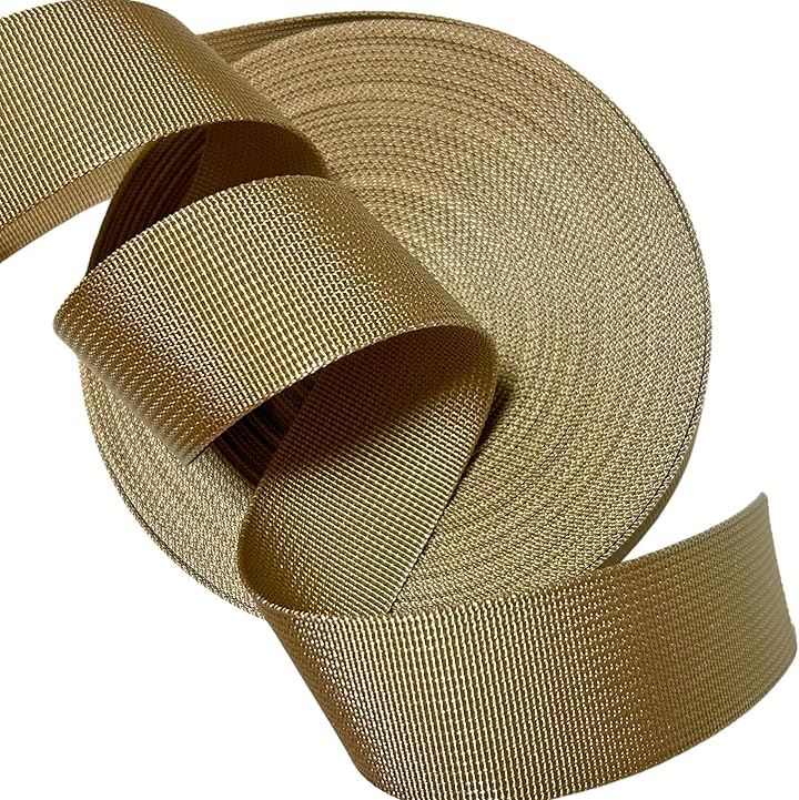 ナイロン平ベルト ナイロンテープ 手芸用品 DIY アクセサリーパーツ TR1176 厚み1.1ｍｍx幅38mmx長さ45ｍ ベージュ