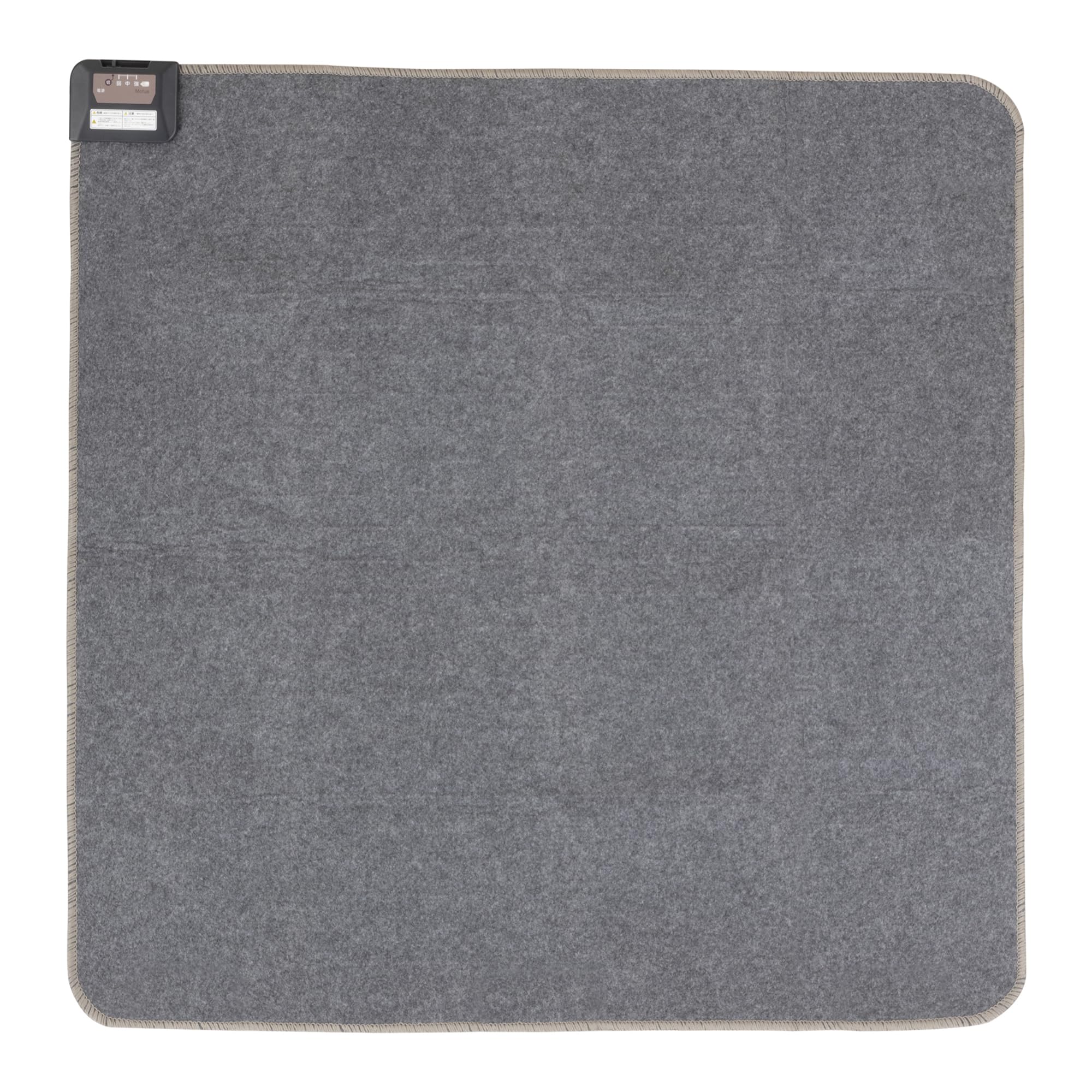 Mofua ホットカーペット 1畳 正方形 本体 125×125cm 温度調節 こたつ併用可 ダニ退治 MFC111H 電気ホットマット 足元 暖房 一畳 グレイ MFC111H