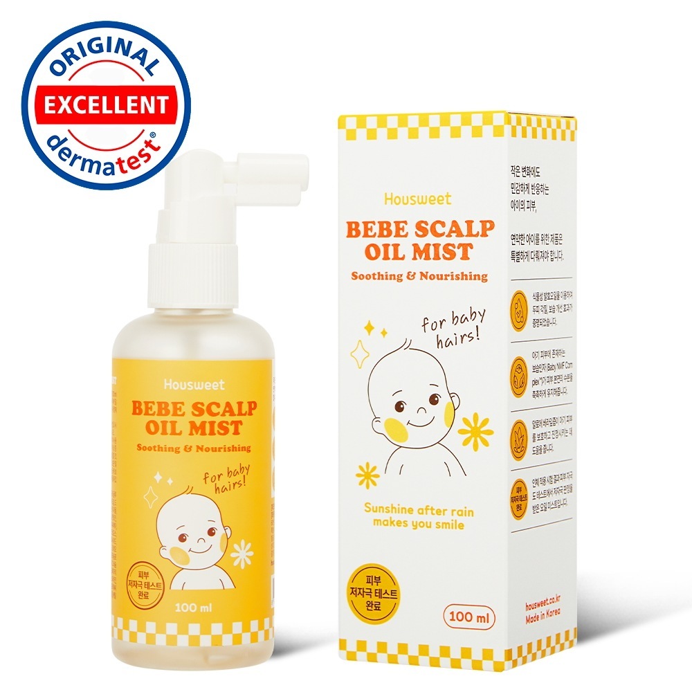 ハウスウィットベベスカルフオイルミスト新生児頭皮黄色いかぶりケア保湿ケア100ml1個