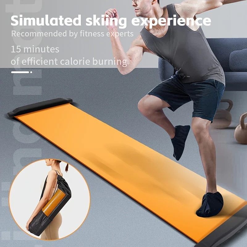 1個長さ1.8メートルのスライディングパッド屋内スピードスケートトレーニングとフィットネス機器脚痩せエクササイズツール【MPSP24070085】