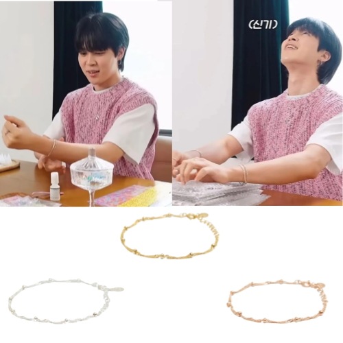 【BTSジミン着用】B488 ジュエリー ボール ブレスレット パクジミン アクセサリー レディース メンズ K-POP アイドル着用 大人気 韓国ファッション