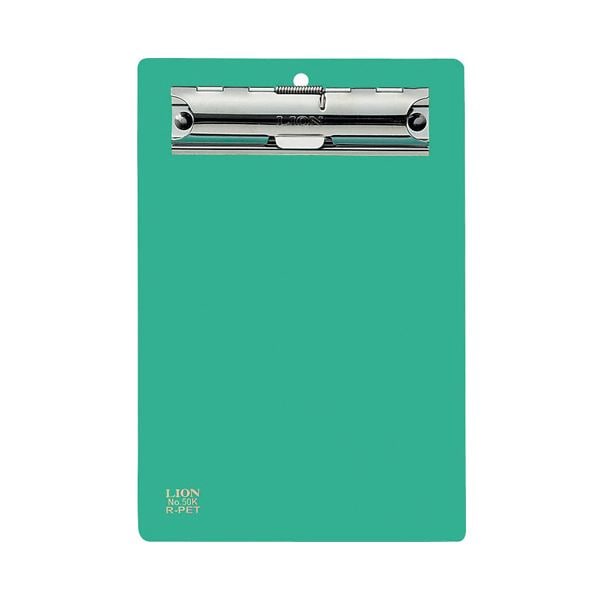 (まとめ)ライオン事務器 PETカラー用箋挟A6タテ グリーン No.50K 1枚 (×20セット)