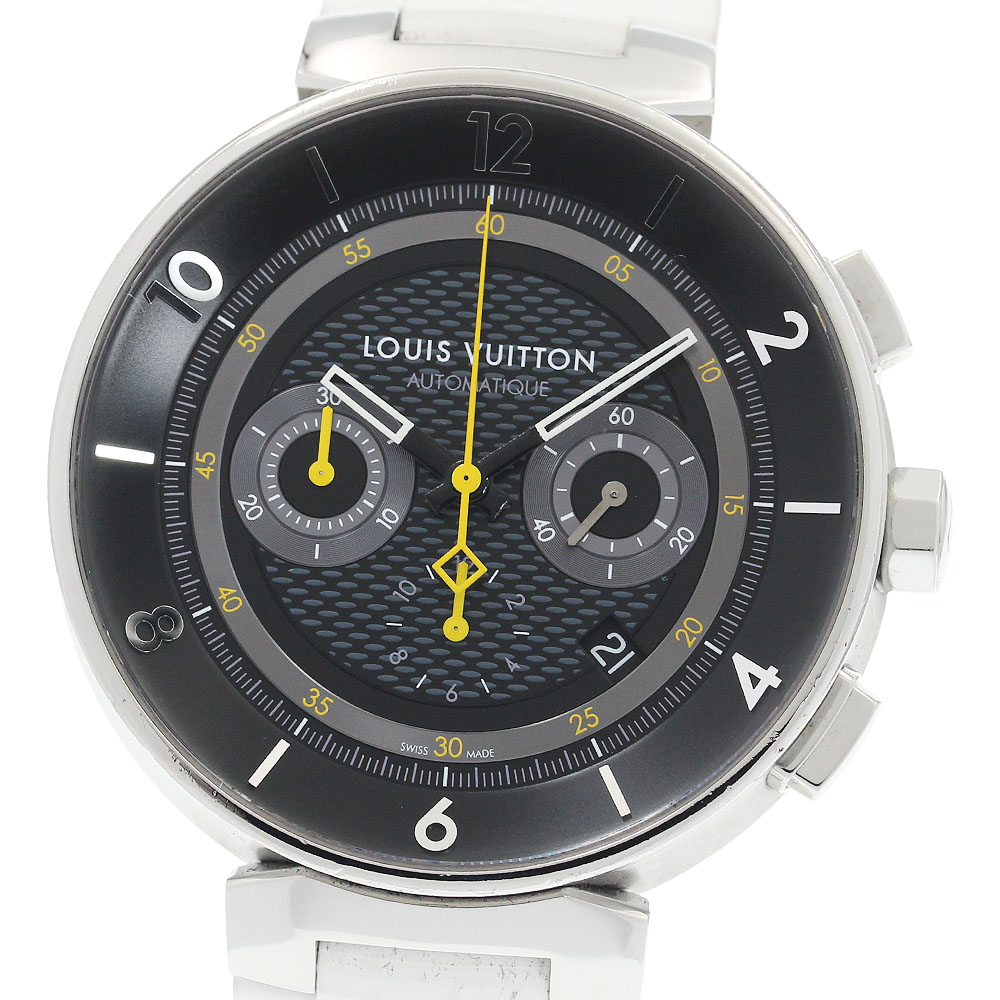 ルイ・ヴィトン LOUIS VUITTON Q8D40 タンブール ムーン クロノグラフ デイト 自動巻き メンズ _942365【中古】