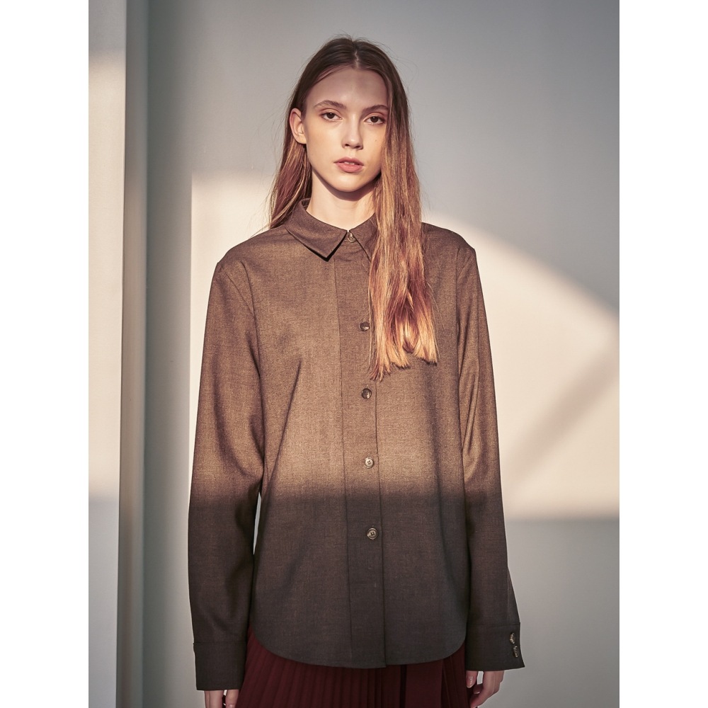 ACUD ガイア ブラウス コーヒー