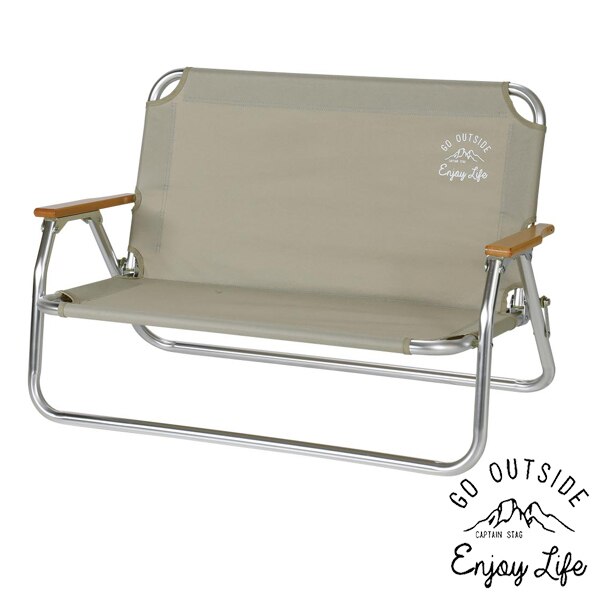 アウトドア チェア アルミ背付ローベンチ960 モンテ キャプテンスタッグ CAPTAIN STAG