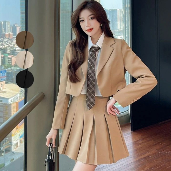 フォーマルスーツ 4点セット 卒業式 入学式 JK制服 スーツセット レディース 女の子 女子高生 コスプレ衣装 スーツ セットアップ 上下セット 子供スーツ ブレザー ジャケット 白シャツ 長袖 プ 7,282円