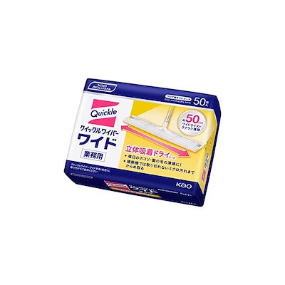 他サイト： 花王(Kao) プロフェッショナル・サービス 【業務用フロア用掃除道具】 クイックルワイパードライシート 50枚(プロフェッショナルシリーズ)の商品画像