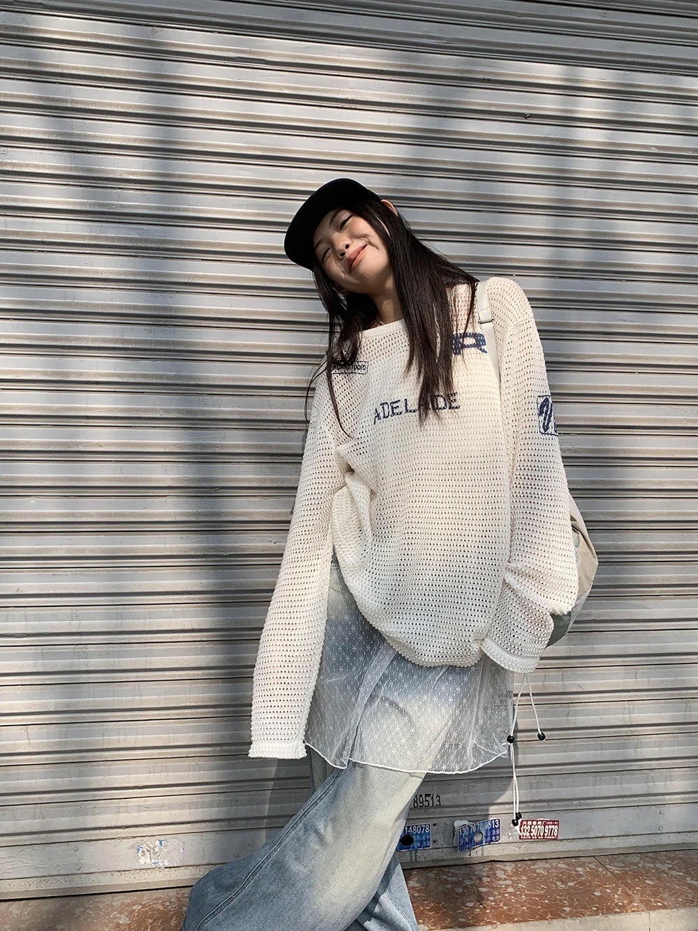 2026春insけだるい風デザイン感ニット女アウター小人数重ね着アウター女