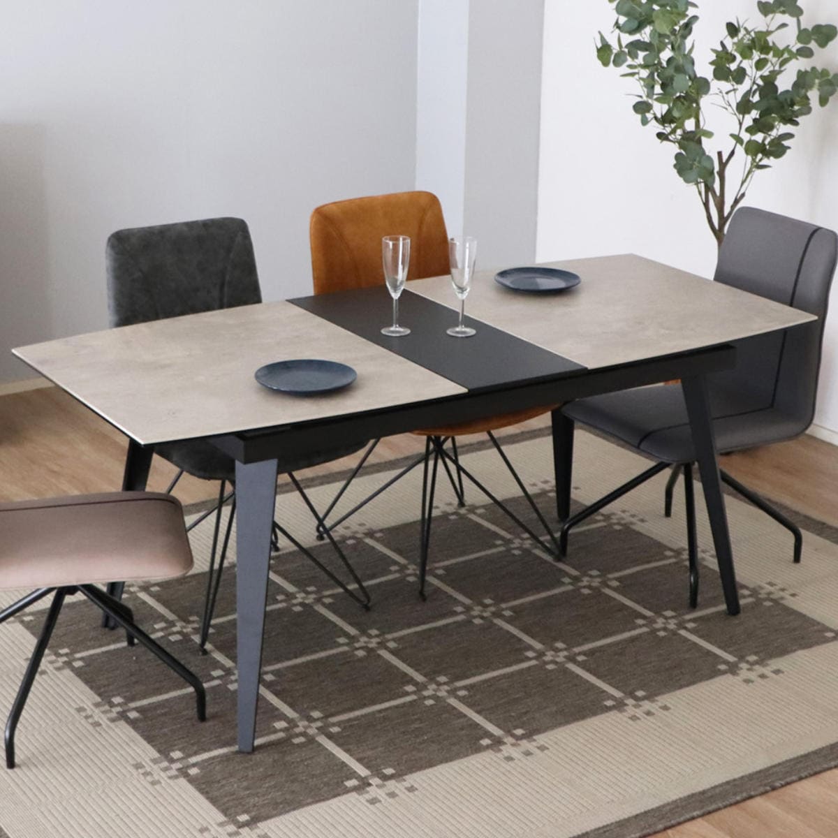 ダイニングテーブル 伸縮式 セラミック天板 140ー170cm UPセラ テーブル ダイニング リビング リビングテーブル おしゃれ 食卓 机 つくえ 食卓机 家具 食卓テーブル シンプル 58,080円