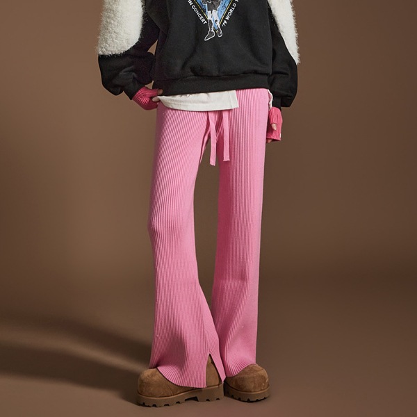 P3333 スリット ニット パンツ