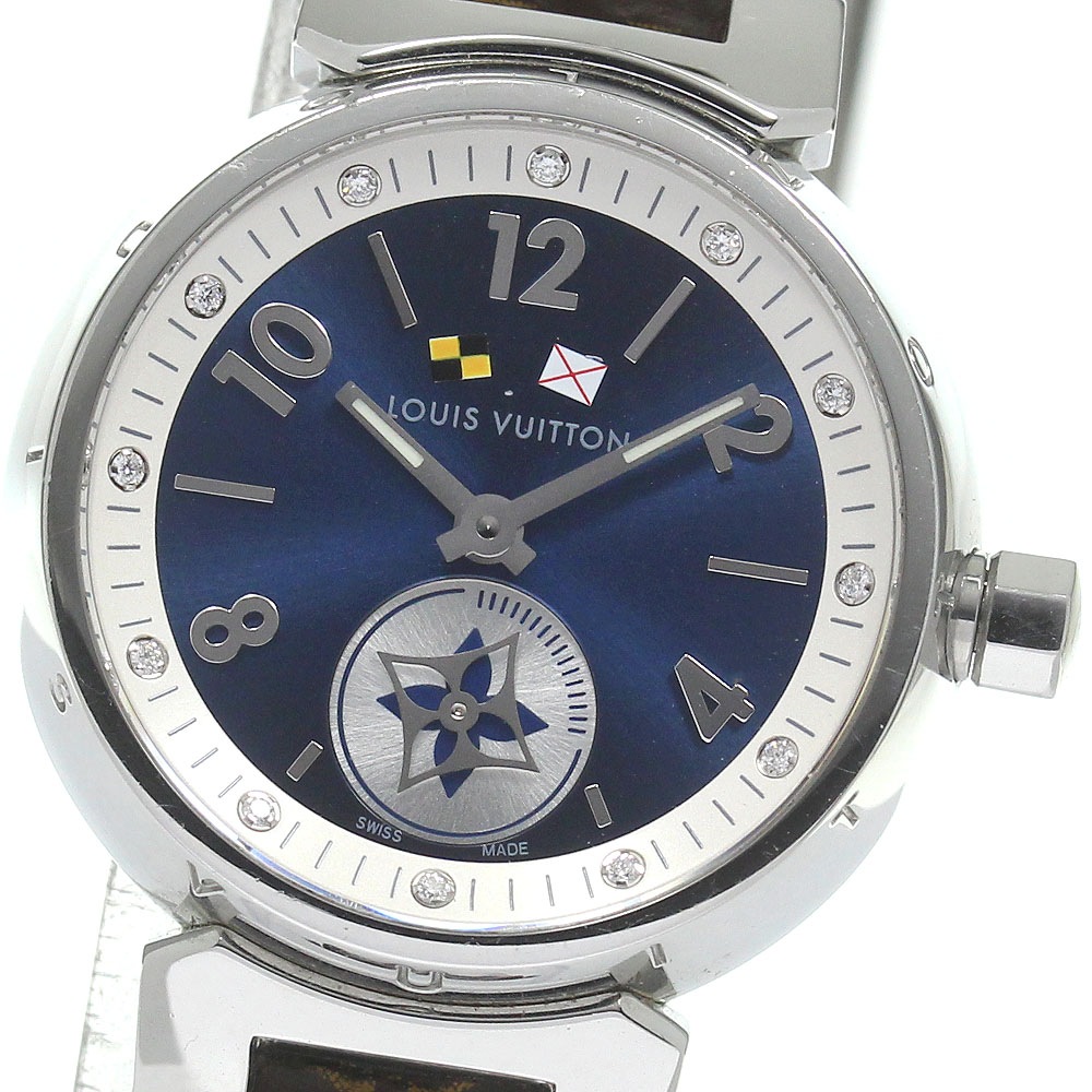ルイ・ヴィトン LOUIS VUITTON Q12MP タンブール クォーツ レディース _830154【中古】