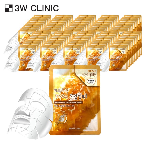 3W CLINIC フレッシュ ロイヤルジェリー マスクシート 100枚