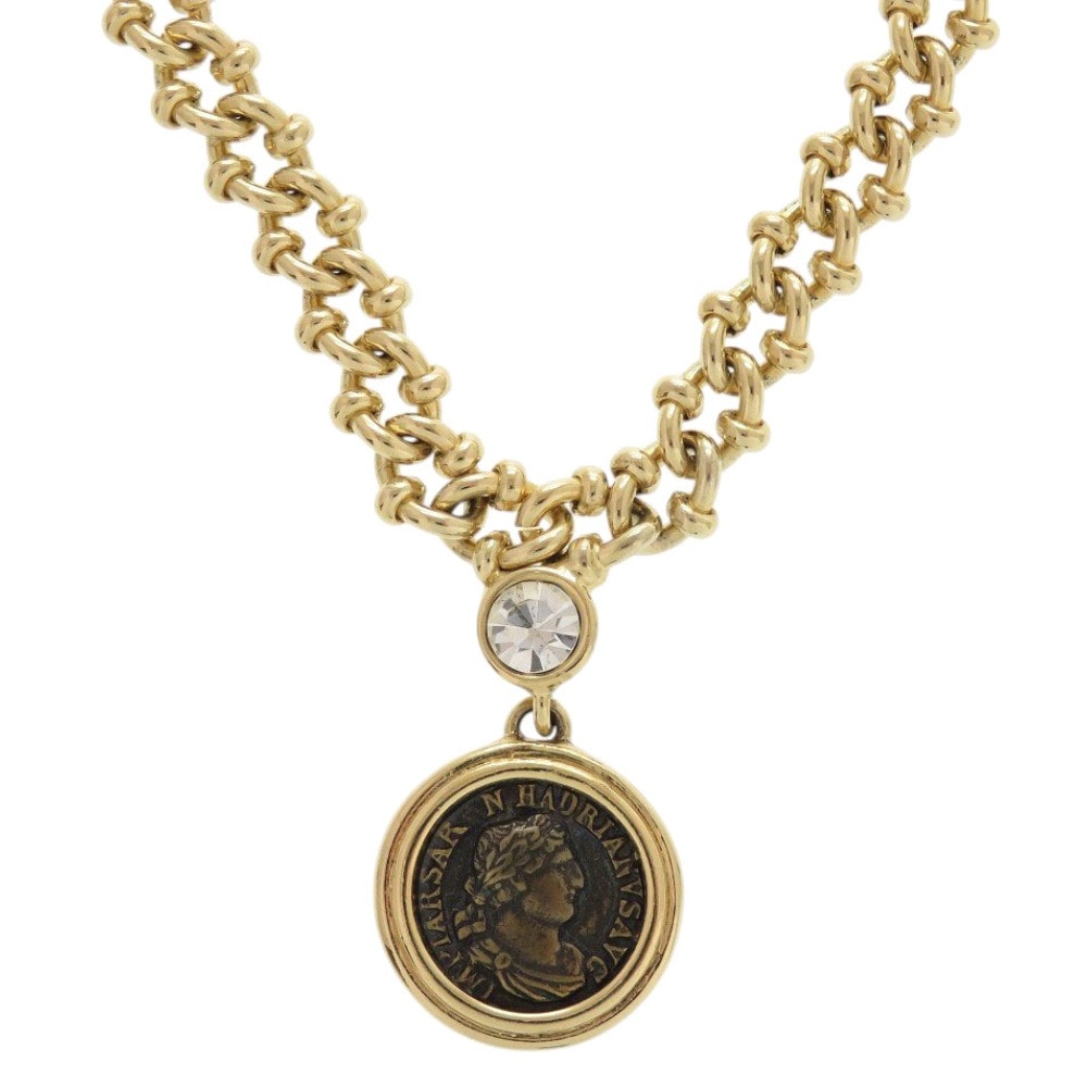 美品 コイン ヴィンテージ ネックレス ネックレス メタル ゴールド 1026【中古】 レディース