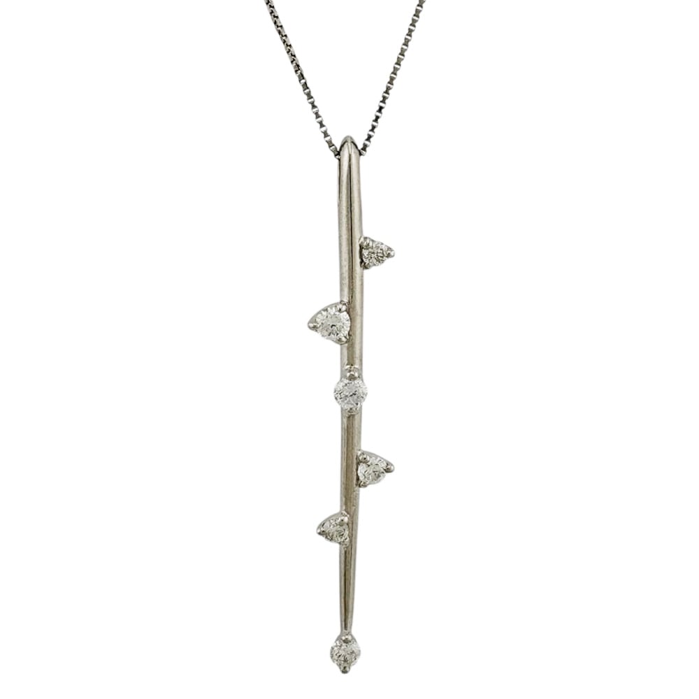 ネックレス Pt900プラチナ ダイヤモンド 中古 美品