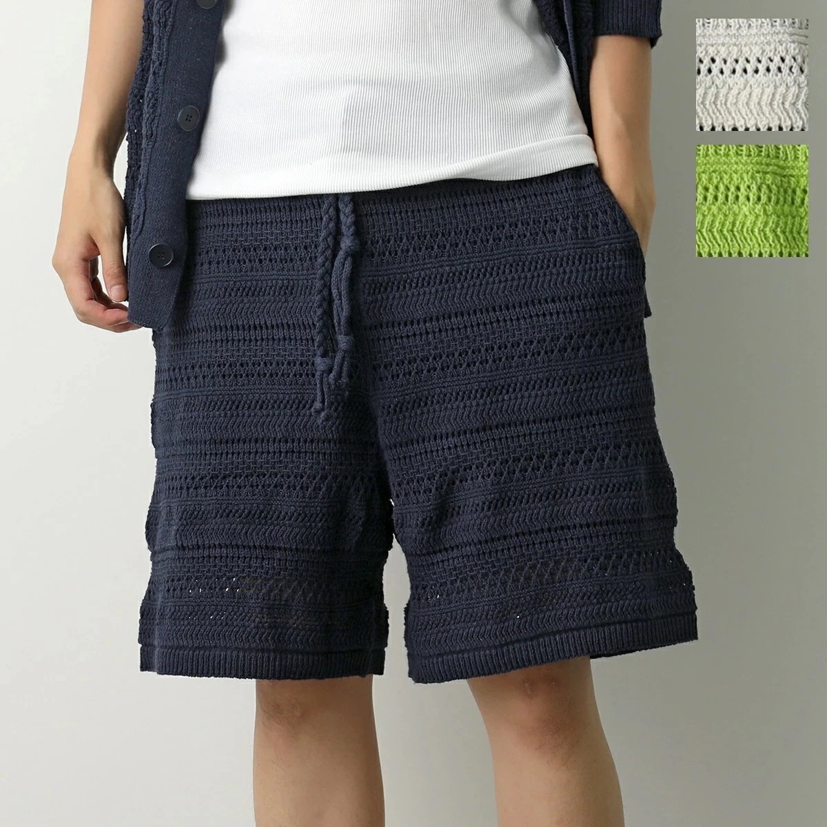 ATOMOFACTORY アトモファクトリー ハーフパンツ PE24AFU04 メンズ イタリア製 ニット セットアップ可能 カラー3色 【mega】