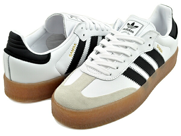 サンベエ ウィメンズ ホワイト ブラック 厚底 ji1349