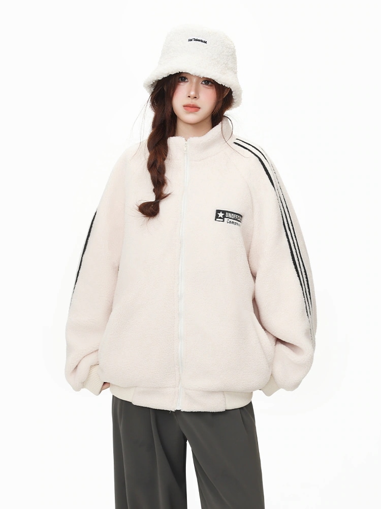 秋冬 防寒 韓国 かわいい レディース ハイネックスタンドネックアウターブルゾンお出かけ長袖シルエットトップスサイド冬カジュアルファッション系サイズお出かけフル裏丈トラック