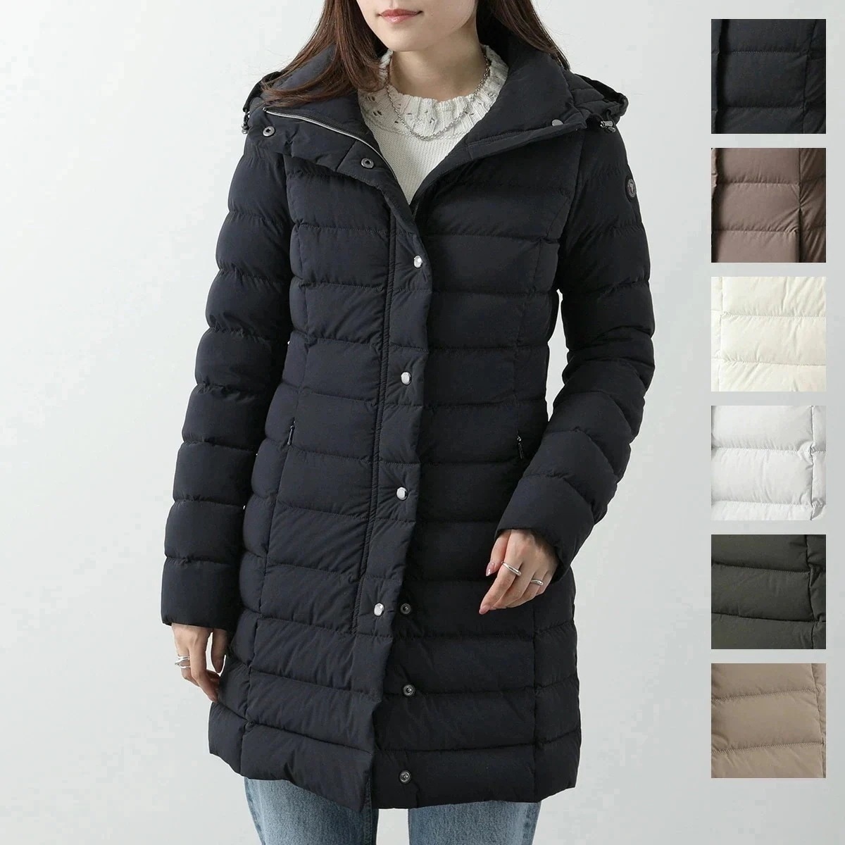 CAPE HORN ケープホーン ダウンコート SANTACRUZ サンタクルス 72570 レディース フーテッド ダウンジャケット ストレッチ セミロング丈