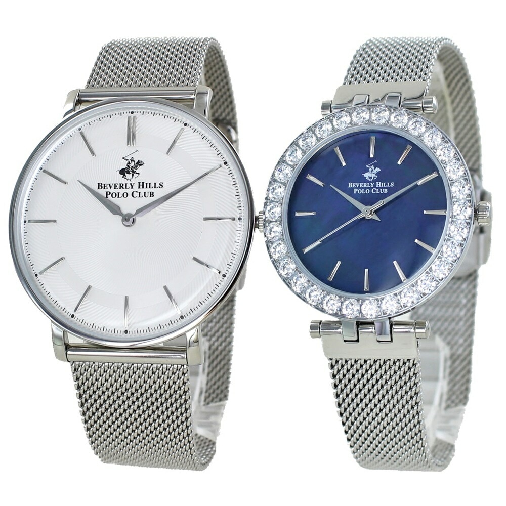 結婚記念日 ペア 腕時計 手表 ペアウォッチ ビバリーヒルズ ポロクラブ ステンレス 時計 両親 ペアギフト おすすめ 夫婦 カップル 結婚式 誕生日プレゼント 記念日 bp3321x-330bp33