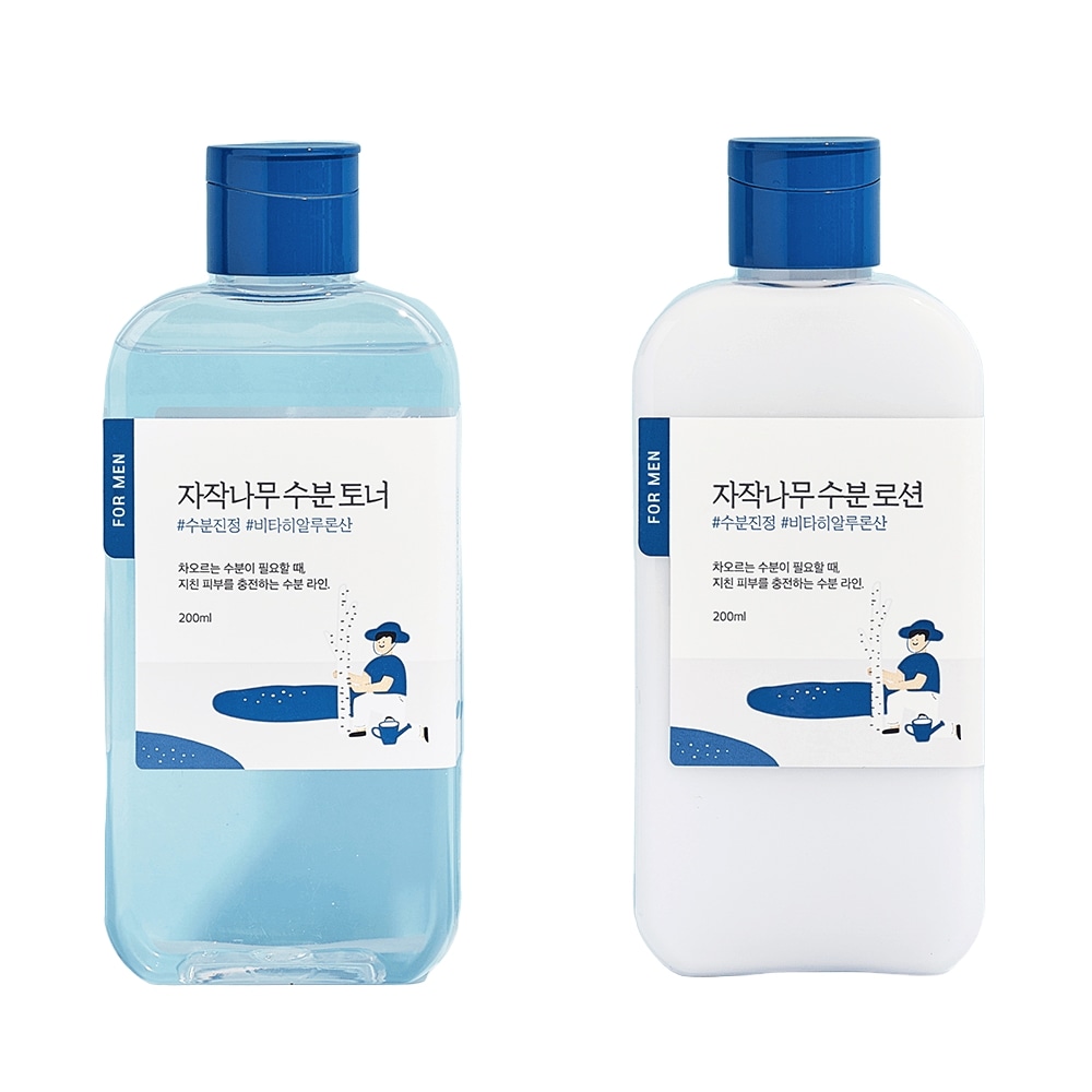 ラウンドラップフォーメン 白樺 水分トナー 200ml X ローション 200ml 2点セット