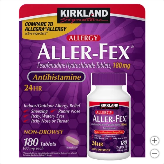 Kirkland Signature Aller-Fex Antihistamine 180 mg., 180 Tablets 6,837円