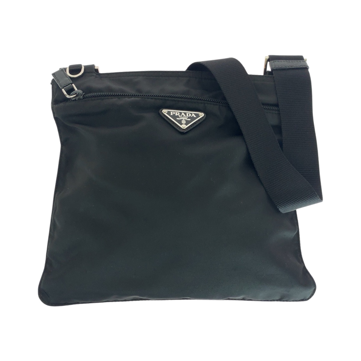 テスート 三角ロゴプレート ブラック 黒 シルバー金具 ナイロン ショルダーバッグ ポシェット レディース 502662