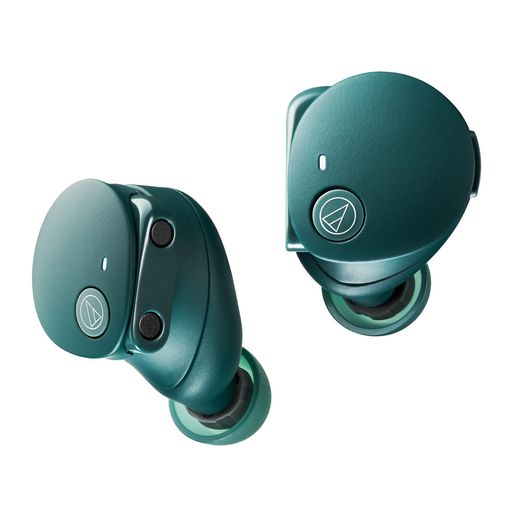 オーディオテクニカ ATH-CKS50TW2 GR(E) ワイヤレスイヤホン Bluetooth 5.3 ノイズキャンセリング 重低音 LE Audio対応 オリジナルステッカー付き マグネティックス