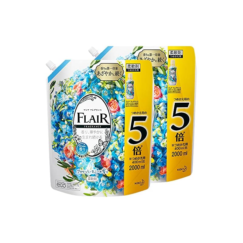 【まとめ買い】フレアフレグランス 柔軟剤 フラワー&ハーモニー 詰め替え 大容量 2000ml2個