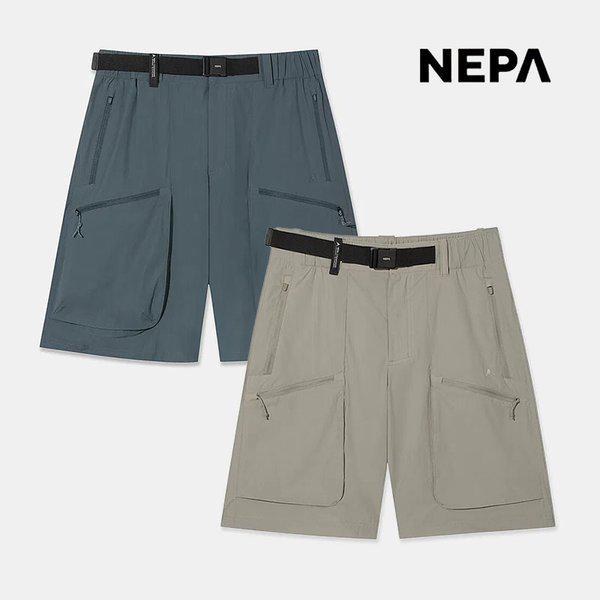 男性パスファインダー クールリッジ ハーフパンツ ポケット バンディング 登山ショートパンツ 冷感 夏 登山服 7M31703