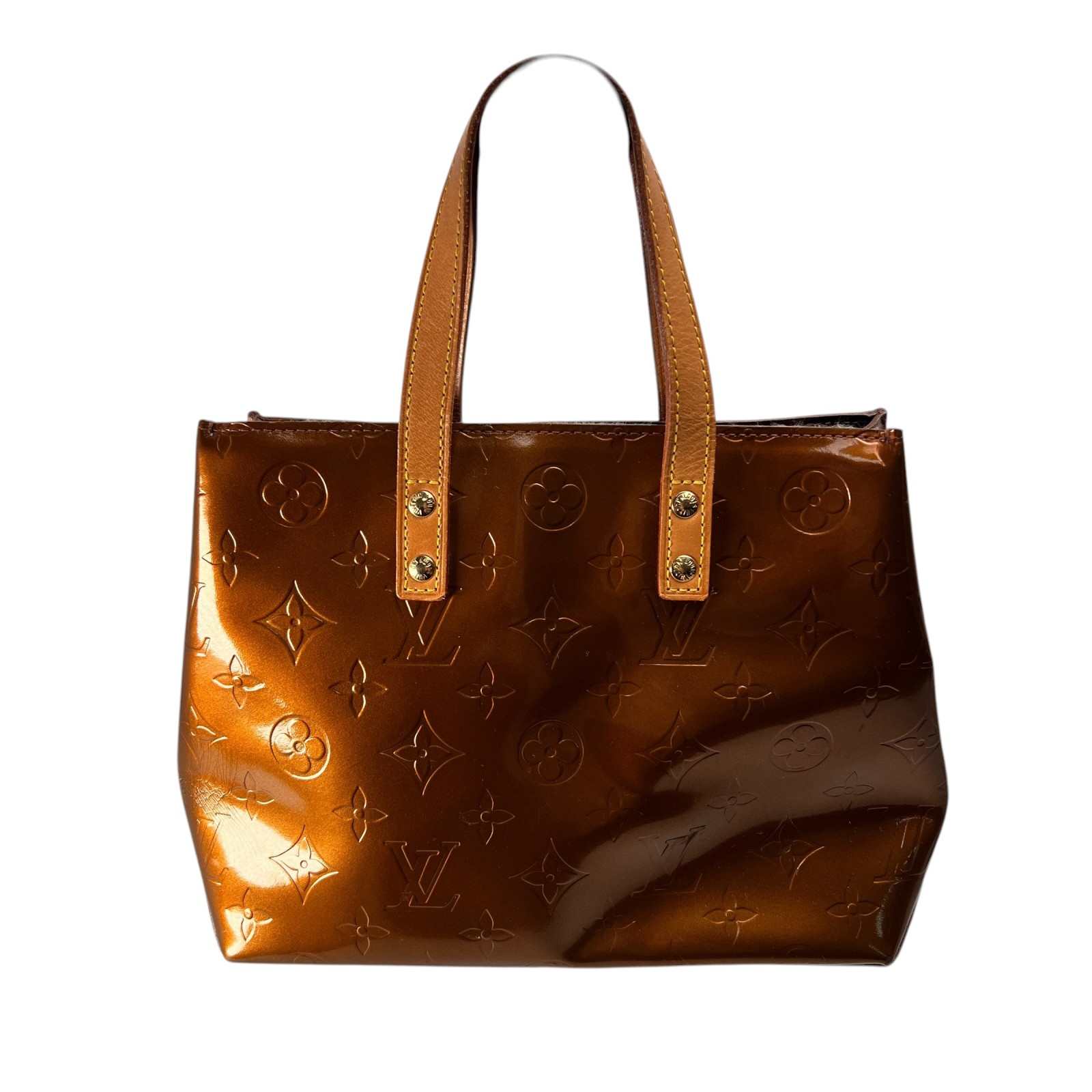 LOUIS VUITTON ヴィトン ヴェルニ リードPM ハンドバッグ ブラウン A-12772