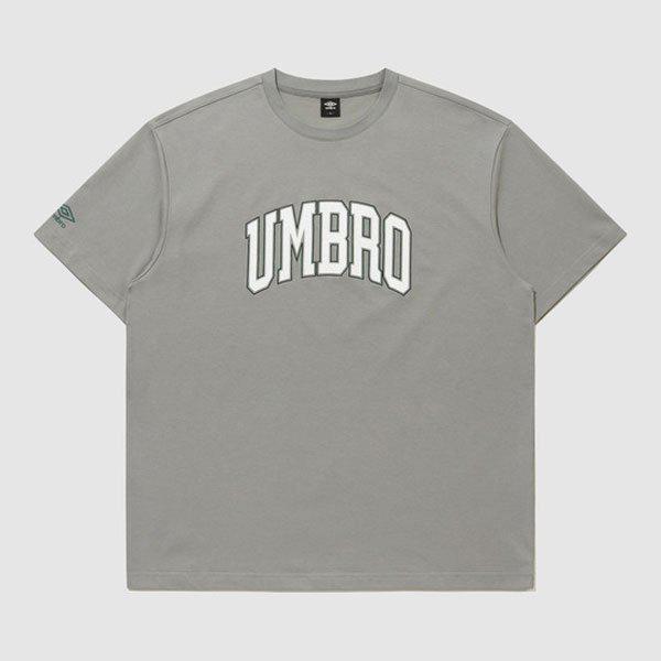 トレンドレタリングオーバーフィット半袖Tシャツ UR121CRS11 GREY KHAKI