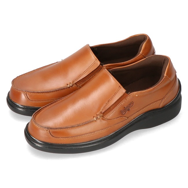 ボブソン ウォーキングシューズ 本革 3E 幅広 歩きやすい 軽量 ゆったり 牛革 スリッポン カジュアル ビジネス 紳士靴 6102