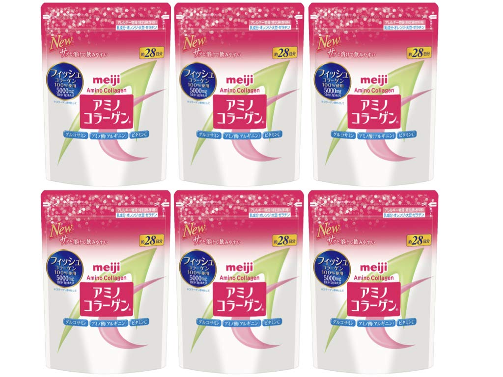 明治 アミノコラーゲン 詰め替え用 214g×6袋セット 13,638円