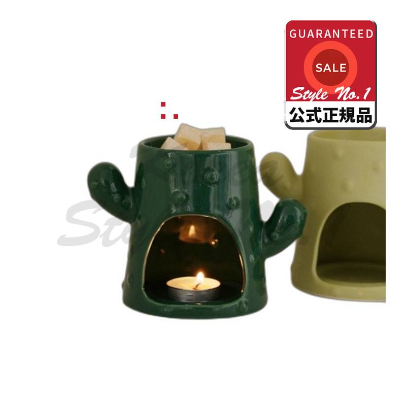 ムーンクマサボテンサボテンセラミックアロマオイルバーナーグリーン