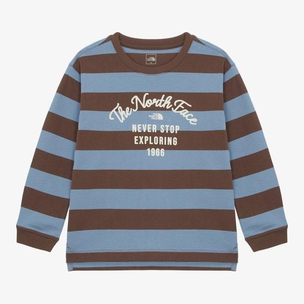 [キッズ公式] NT7TR55S キッズ エロウェン 長袖Tシャツ BLUE GRAY