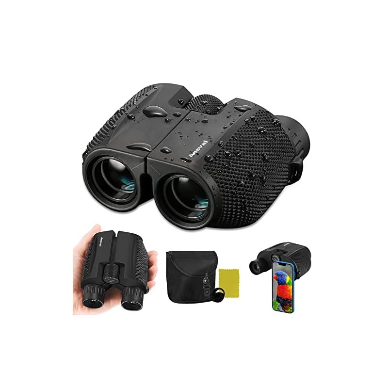 【令和6年新モデル】Aesval 双眼鏡 ライブ用 コンサート 10倍 1025望遠鏡 メガネ対応 Bak4レンズ 目幅調整 軽量 小型 コンパクト ストラップ 収納袋付き 長時間の使用で疲れにくい