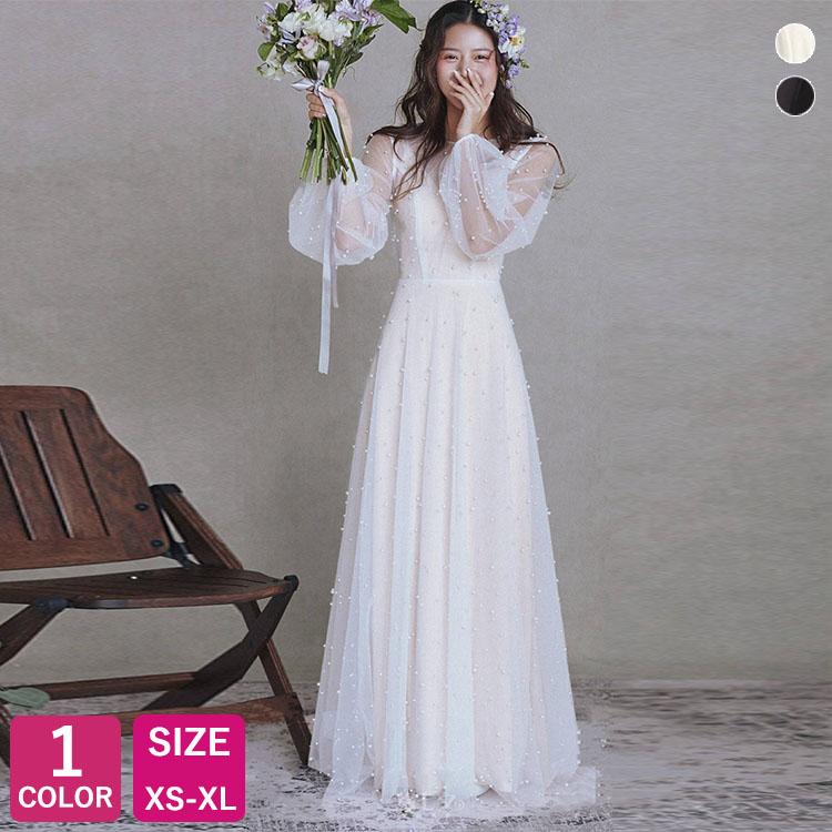 レディース ウェディング ドレス パーティー カラードレス ワンピース 結婚式 二次会