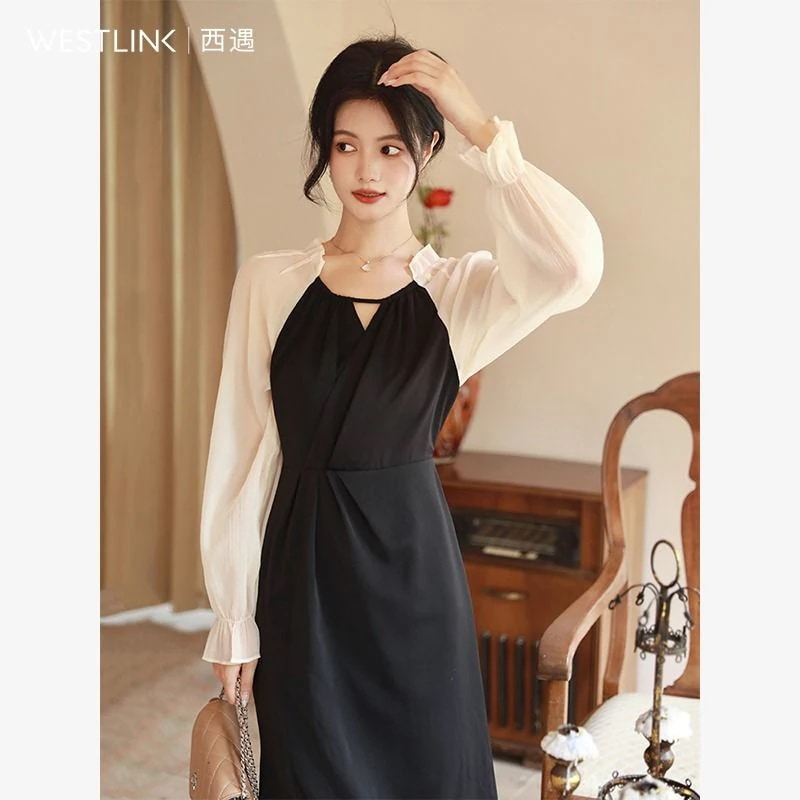 フランスの穏やかな甘い気質ドレスルーズな感じはロングドレスを着るドレス スーツ パーティードレス ウェディングドレス キャバドレス 結婚式 ドレス