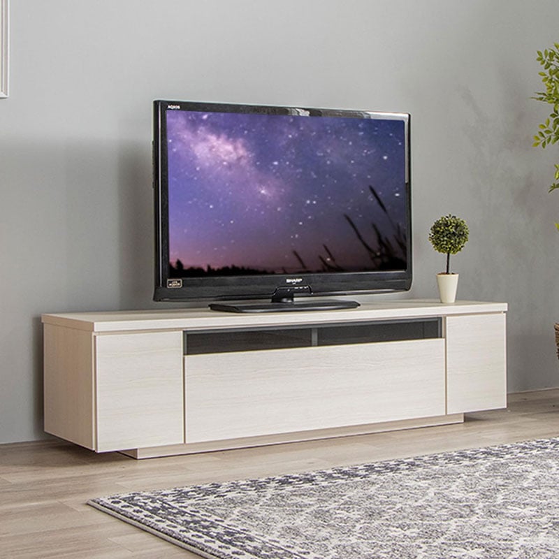 テレビボード ローボード 日本製 完成品 150 国産 テレビ台 大容量 収納 TV台 TVボード 棚 AV収納 テレビラック 最大64型 ウォルナット ナチュラル ホワイト ダークグレー