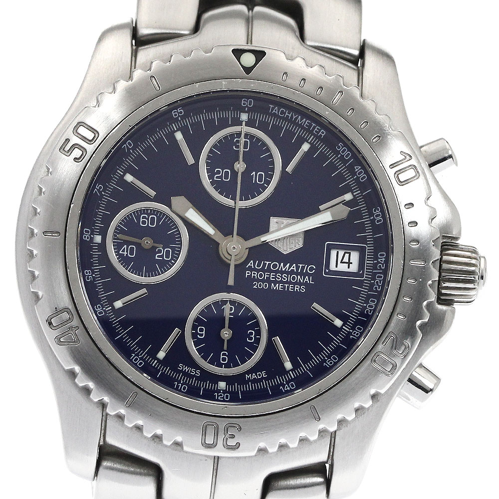 タグホイヤー TAG HEUER CT2110 リンク クロノグラフ デイト 自動巻き メンズ 保証書付き_889698【中古】
