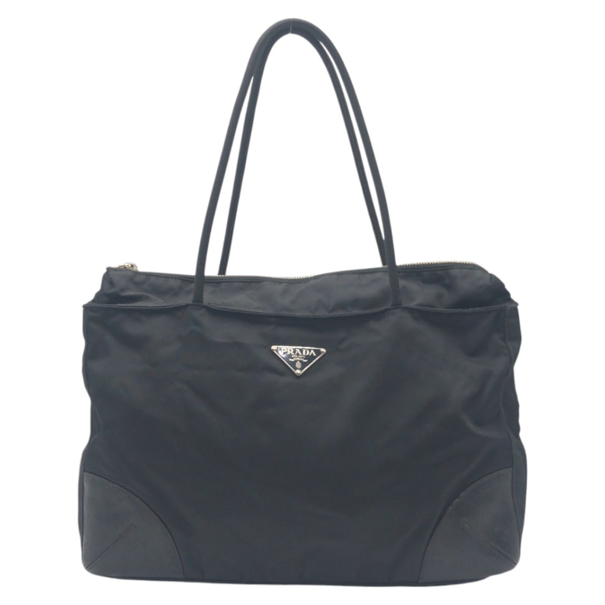 テスート 三角ロゴ ブラック 黒 ナイロン トートバッグ ショルダーバッグ ハンドバッグ 男女兼用 レディース 411077