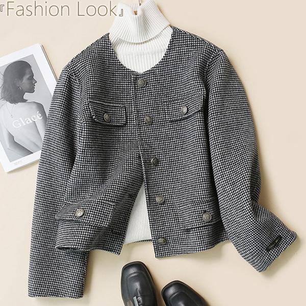 2-5日出荷 新品推奨 ジャケット ノーカラージャケット コート アウター ウール レディース ショート丈 卒業式 服 母 入学式 七五三 大人 ポイントを進呈する