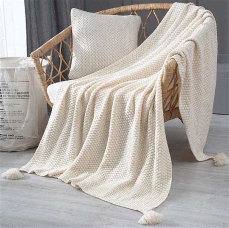 大人気！ 21年新作登場ソファ オフィス 昼寝 ブランケット タッセル ニット カジュアル エアコン暖かい ブランケット
